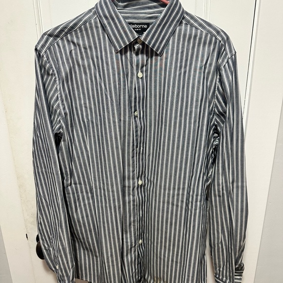 Claiborne Other - Claiborne Men's Black and White Striped Button Down Shirt